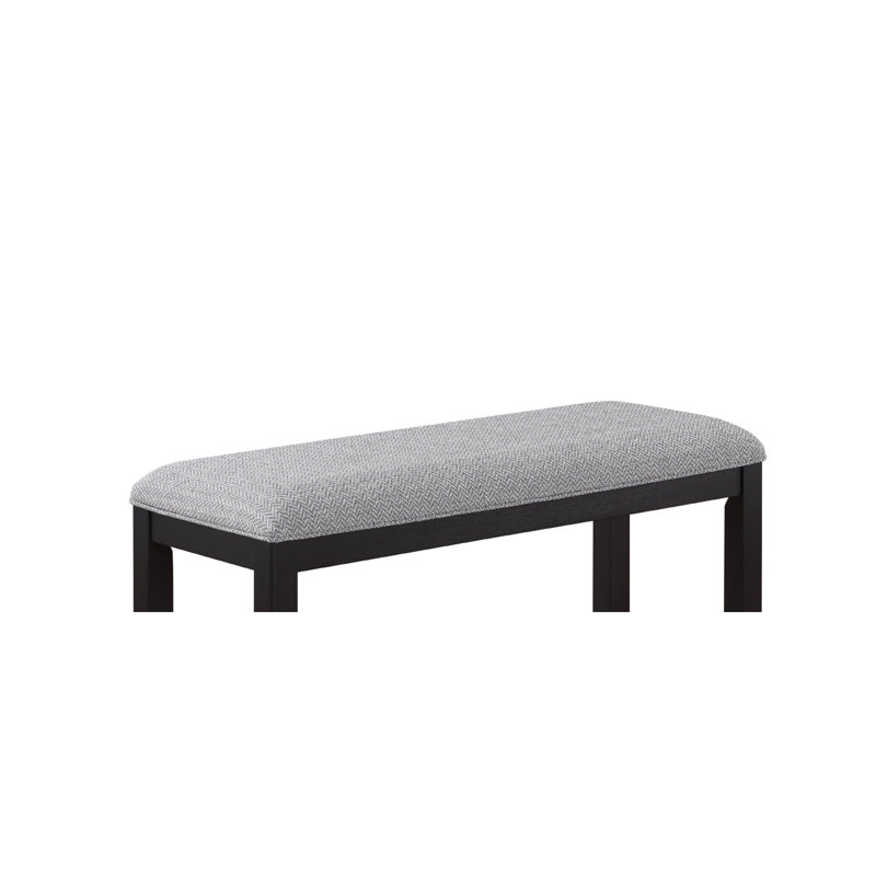 Banc de salle à manger à hauteur de comptoir 1 pièce, Gris, Noir
