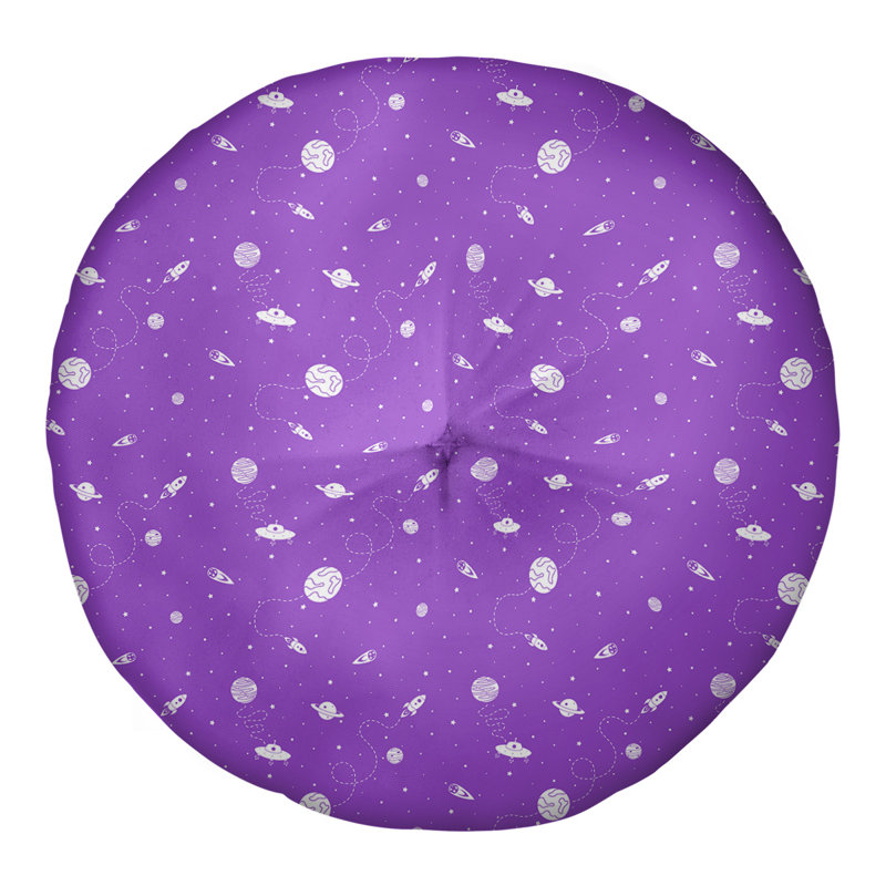 Oreiller de sol touffeté rond Katelyn Elizabeth, 26 po x 26 po, Mauve