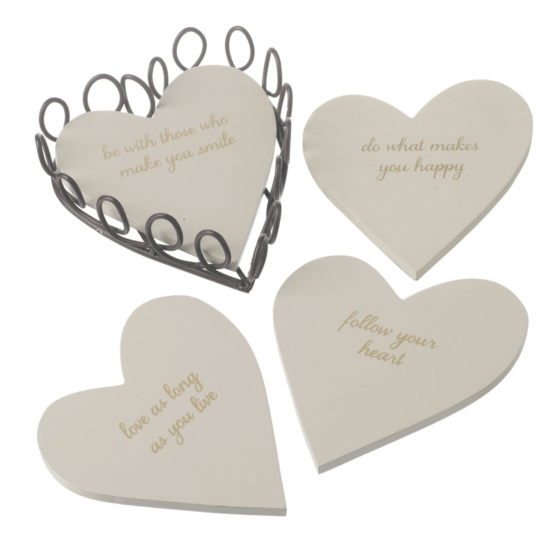 Wood 4 Piece Coaster Set