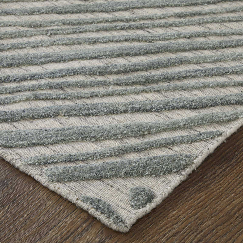 Elias Modern Abstract Green Area Rug, Rectangle 3'6" x 5'6"