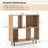 2PCS 4 Cubby Open Bookcase 3-Tier Freestanding Bookshelf w/ Detachable Metal Legs-1080212750