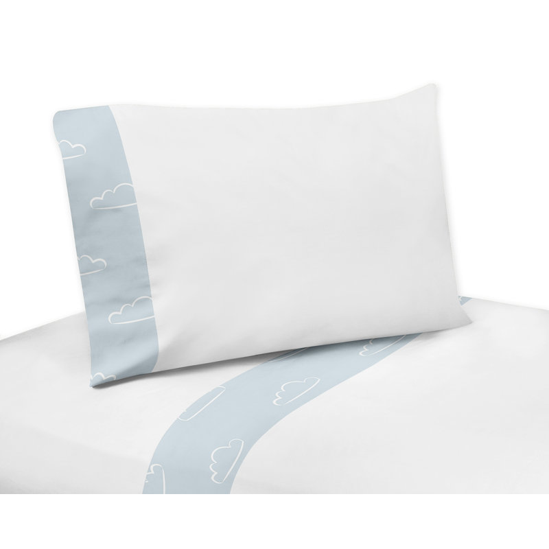 Blue and Green Airplane Microfiber Toddler Bedding Set