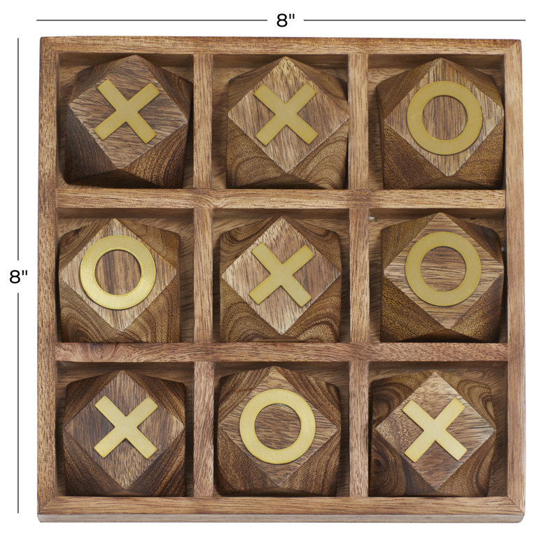 Cristelle Birch Lane™ 2 Player Wood Tic Tac Toe