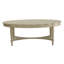Table basse antique blanche avec tablette inférieure