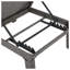 Chaise longue d'extérieur avec coussin imperméable, rotin PE noir et structure en fer
