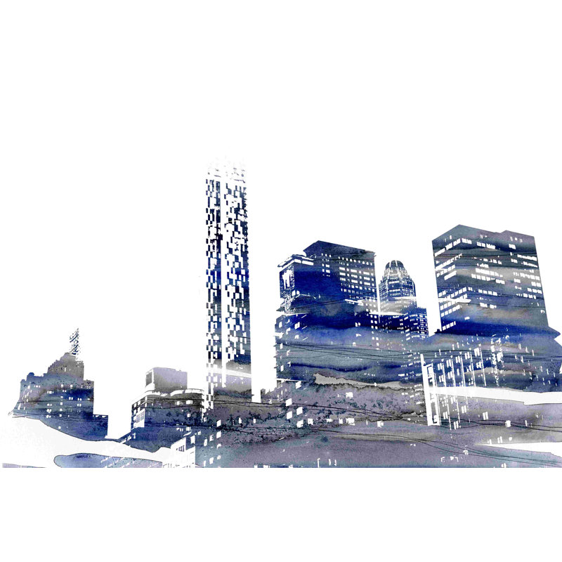 Marine, bleu, gris, blanc, peinture urbaine, H 8 po x l 12 po