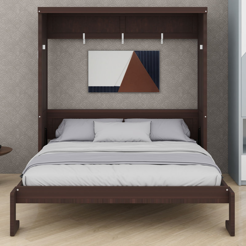 Modern Murphy Bed, for Multi-Functional Rooms, Espresso, Double