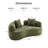 Teddy Upholstered Curved Loveseat Sofa, No Assembly Required, Space-saving Design-897466435