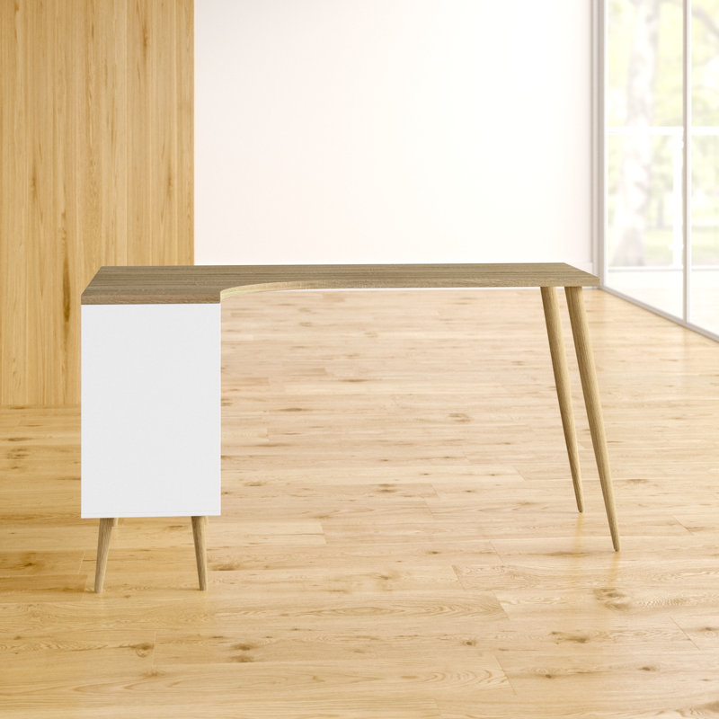 Havana L-Shaped Computer Desk, Oak/White