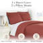 Housse de couette Southshore Basics de Southshore Fine Linens, coloris Marsala, en microfibre doublement brossée avec fermeture éclair invisible et attaches aux coins, 1 taie d'oreiller, 1 place/1 place XL-336246575-336246591