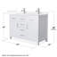 Meuble-lavabo double autoportant 48 po avec plateau en quartz Beckett-108352011-108352013-108352016