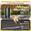 Large Charcoal Grill with Adjustable Charcoal Trays, Cast Iron Grates, Built-In Chimney & Foldable Side Tables