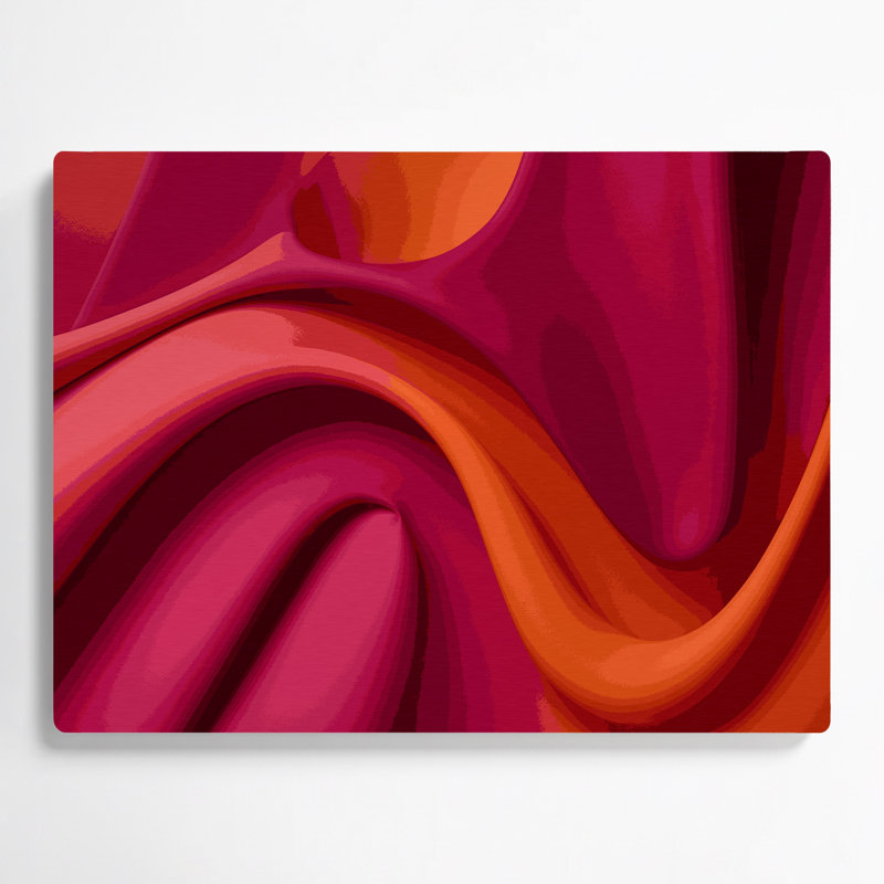 Gradient Abstract 4 Red Metal Wall Art, 11" H x 14" W