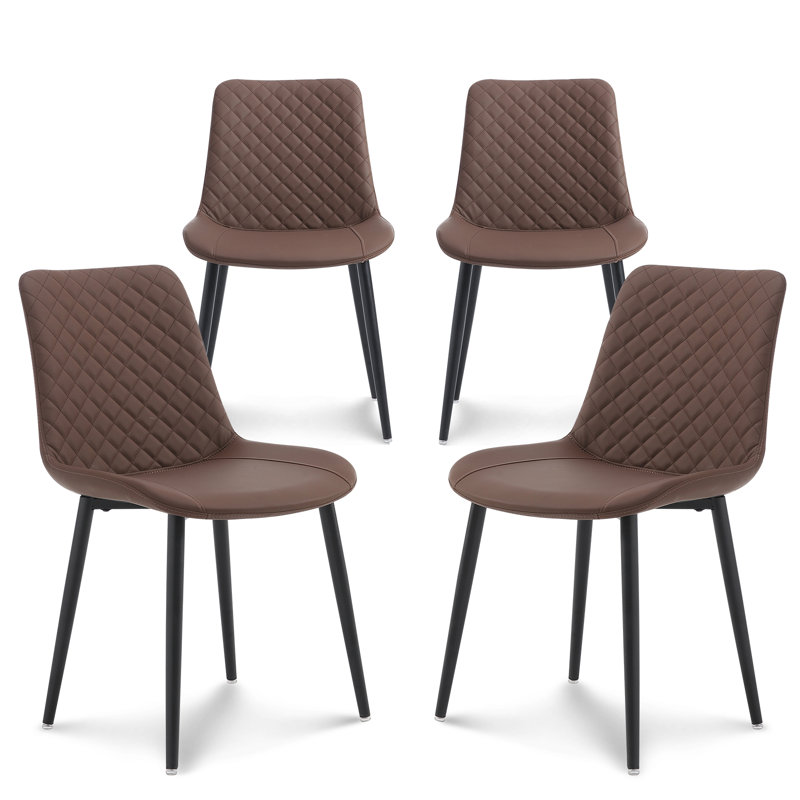 Dining Chairs Mid Century Modern Dining Room Chair, Brown, 4