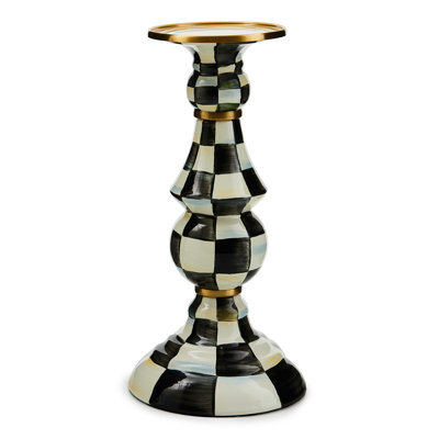 Courtly Check Medium Pillar Candlestick