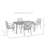 Halles 4 - Person Patio Dining Set with Rectangular Table , Cushions Included-711294040