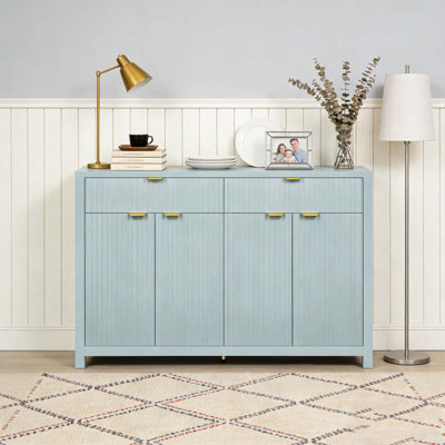 Buffet 55,1 "avec 2 tiroirs et 4 portes, tablettes réglables