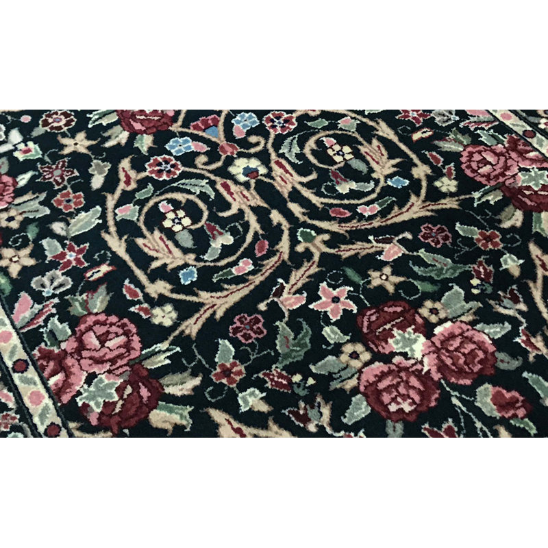Hand-Knotted High-Quality Green Area Rug