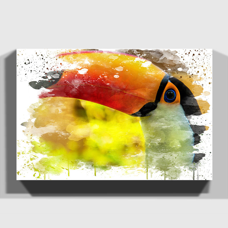 Toucan Bird - Wall Art, 70cm H x 100cm W, Wrapped Canvas