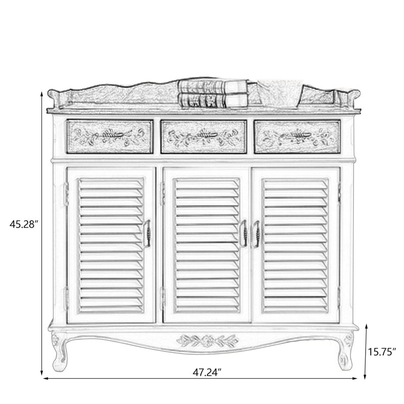Banc de rangement blanc en bois manufacturé