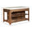 Rustic 61" Wide Oak Kitchen Island, Natural