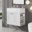 Meuble-lavabo mural de 21,8 po avec lavabo, armoire flottante murale, grand tiroir, tablette réglable, porte-papier hygiénique, système de fermeture en douceur, blanc-118003313