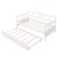 Lit de jour simple avec lit gigogne, bois massif pour la chambre à coucher et le salon, lit gigogne blanc, espace fonctionnel en pin massif