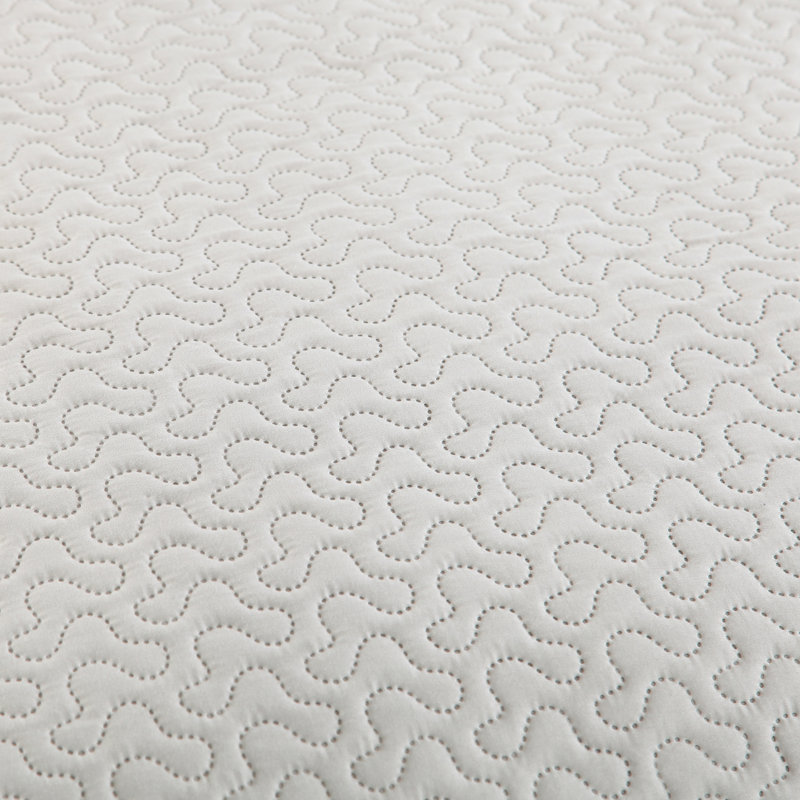 Ensemble de courtepointe en microfibre 3 pièces QSM02, Courtepointe grand + 2 couvre-oreillers standard, Blanc