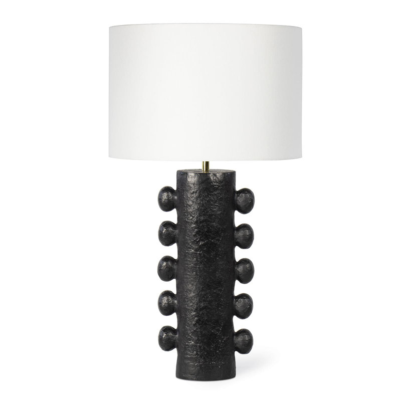 Sanya Metal Table Lamp, Black, 30" H x 17" W x 17" D
