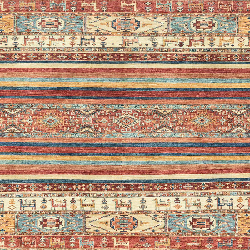 Abstract Indoor Rug, Square 4'
