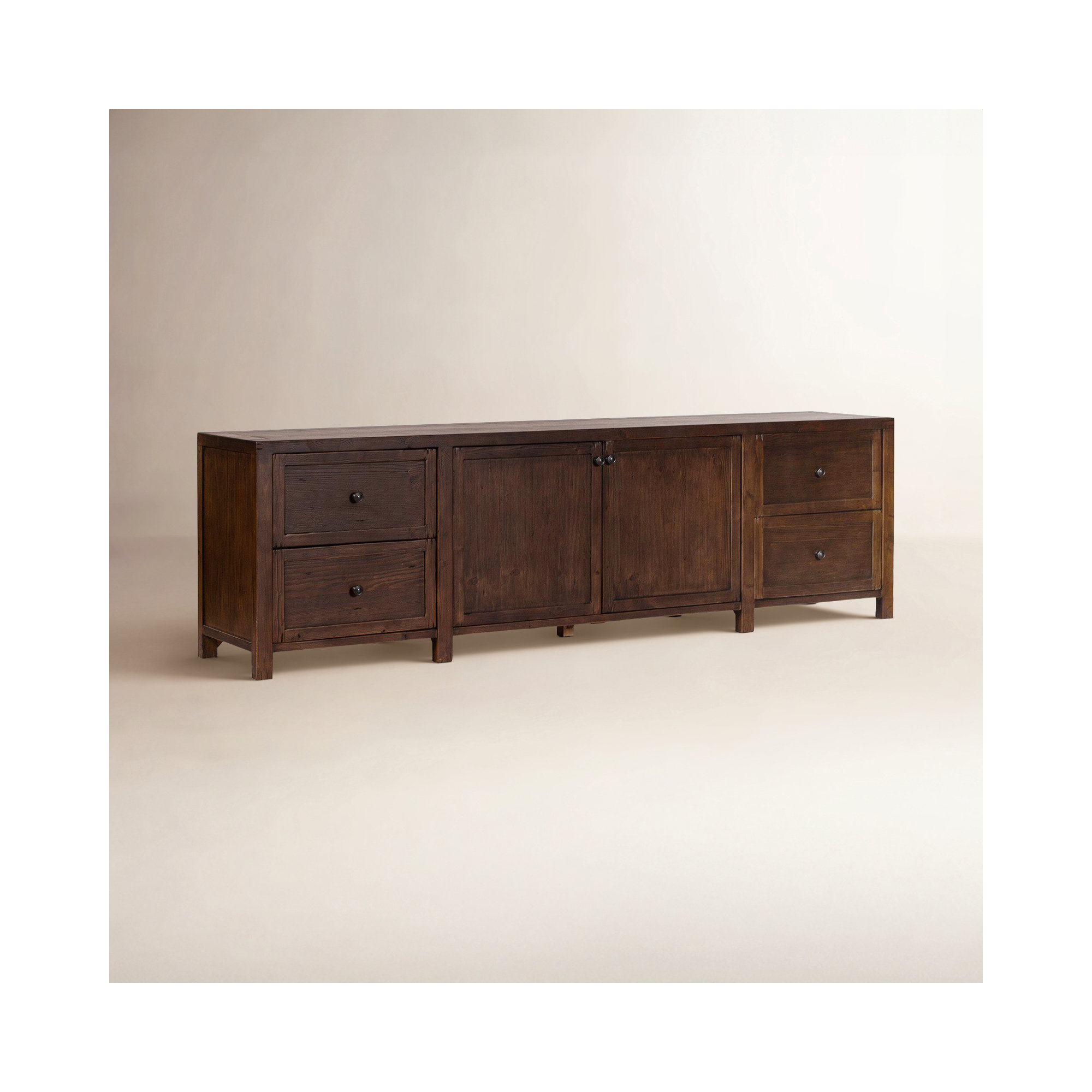 Hynes 92" TV Stand, Dark Brown
