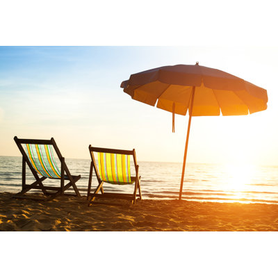 Beach Loungers - Wrapped Canvas Print
