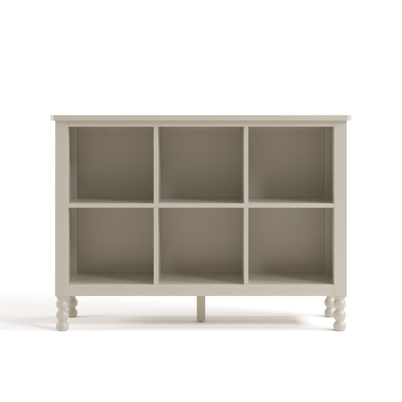 Rio 6 Cube Storage Organizer Bookcase, Frosted Oat