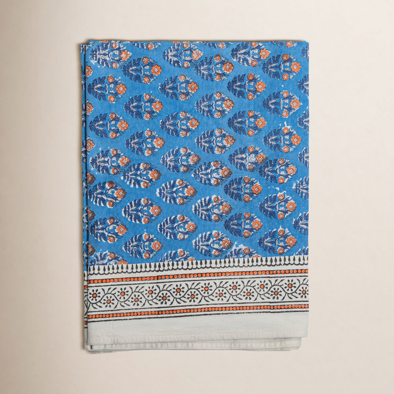 Blue Skies Tablecloth, Blue Floral