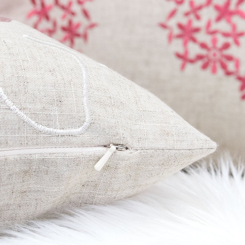  Indoor/Outdoor Square Pillow Cover & Insert, Coral