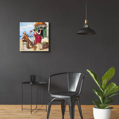 Winston Porter 'Wine & Music' by Ronald West Acrylic Glass Wall Art