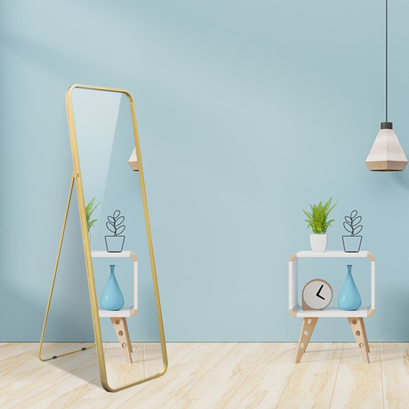 Miroir biseauté pleine longueur, Doré