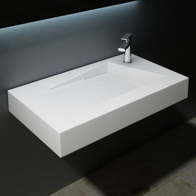 Durovin Bathrooms 460 mm L x 800 mm W Natural Engineered Stone Rectangle Sink