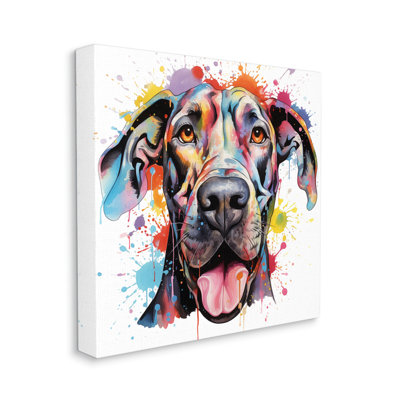 " Great Dane Paint Splatter " by Marybeth Cunningham