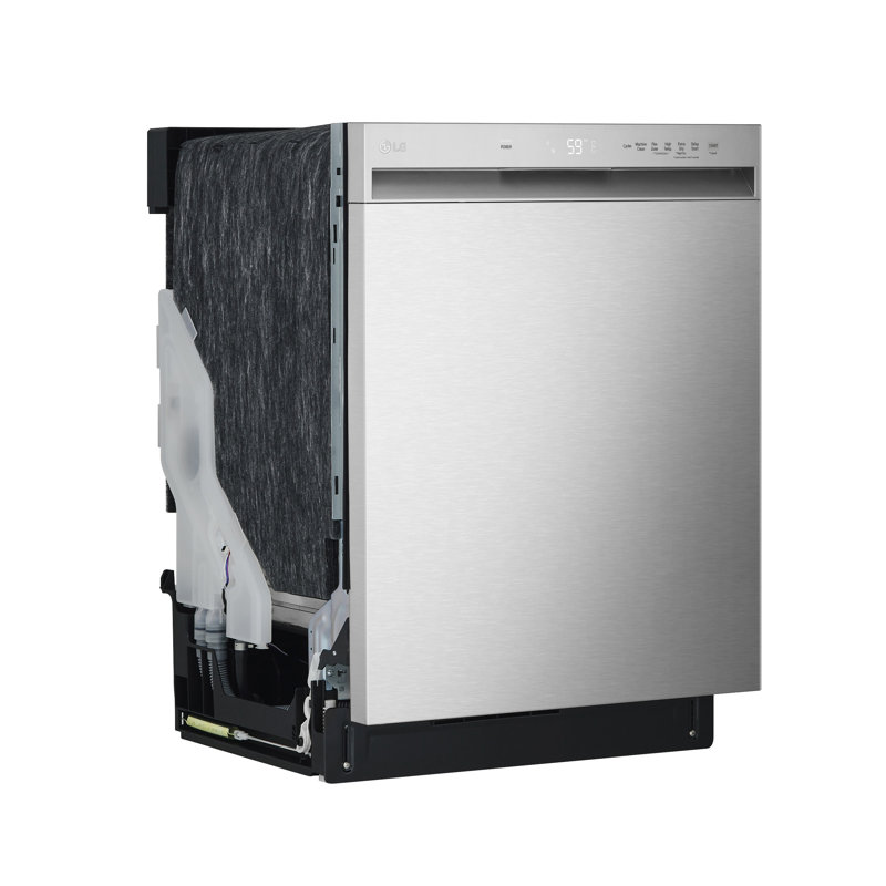 LG 24-inch Wide QuadWash, Front Control Dishwasher - Stainless Steel, Print Proof Stainless Steel