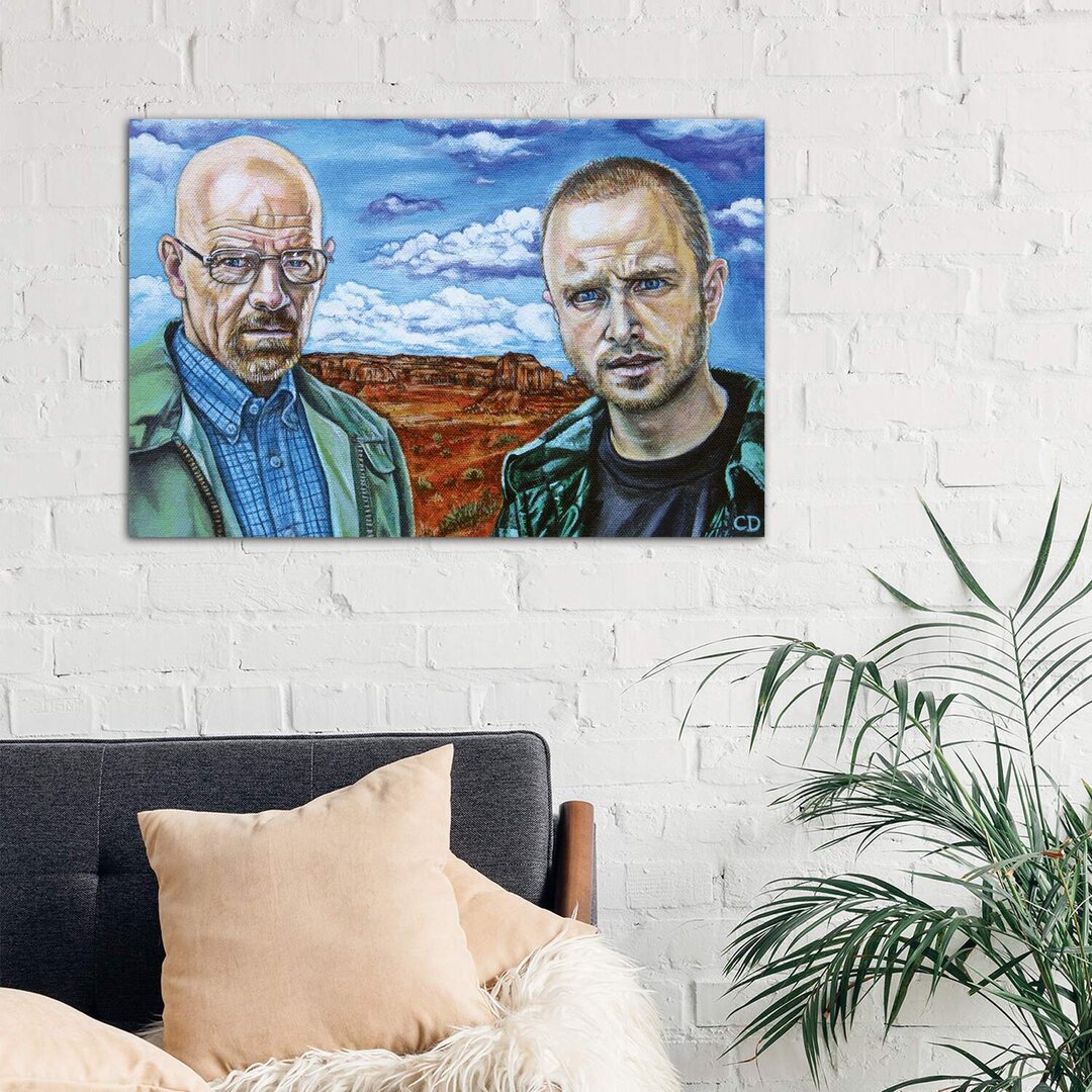 Leinwandbild - Kunstdrucke „Walter White & Jesse Pinkman” von Cyndi Dodes