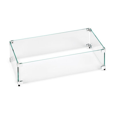 Pare-étincelles rectangulaire en verre trempé