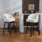 Stylish Swivel Counter Stools Set Of 2, Upholstered With Solid Wood Frame, Ergonomic Design For Ultimate Comfort And Durability.-585853159