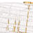 Babie 6-Light Semi-Flush In Modern Brushed Gold With Bleached White Raphia Rope