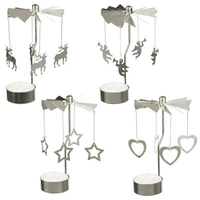 4 Piece Metal Tabletop Tealight Holder Set