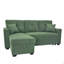 Canapé-lit, canapé modulaire avec lit escamotable, méridienne réversible, canapé modulaire avec rangement, tissu respirant vert foncé, solution pour petit espace, canapé-lit convertible, mobilier de salon, canapé en L-379666073-379666149