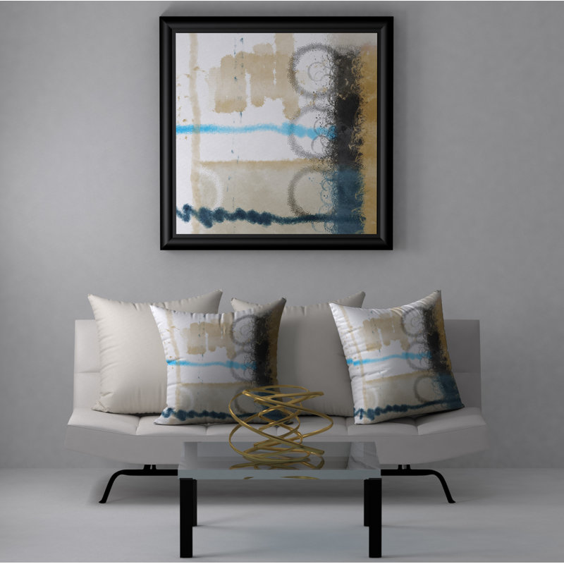 Abstract Reversible Throw Pillow, 20" x 20"
