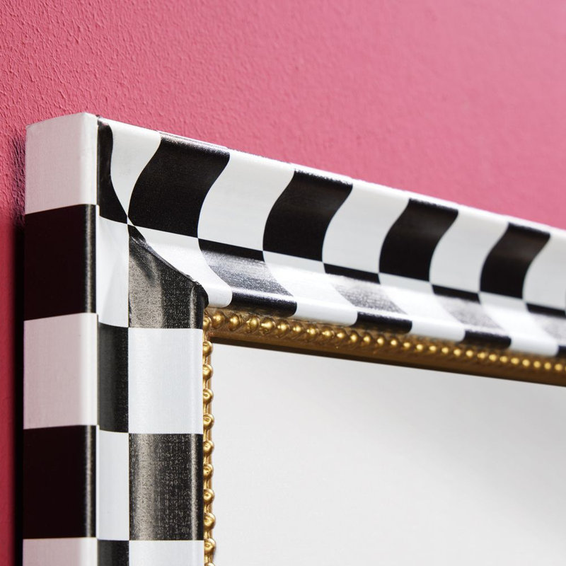 Leodore Solid Wood Rectangle Wall Mirror