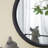 Circle Wall Mirror with Wooden Frame-2059379854