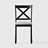 Gracie Oaks Cross Back Upholstered Dining Chair-1505396106
